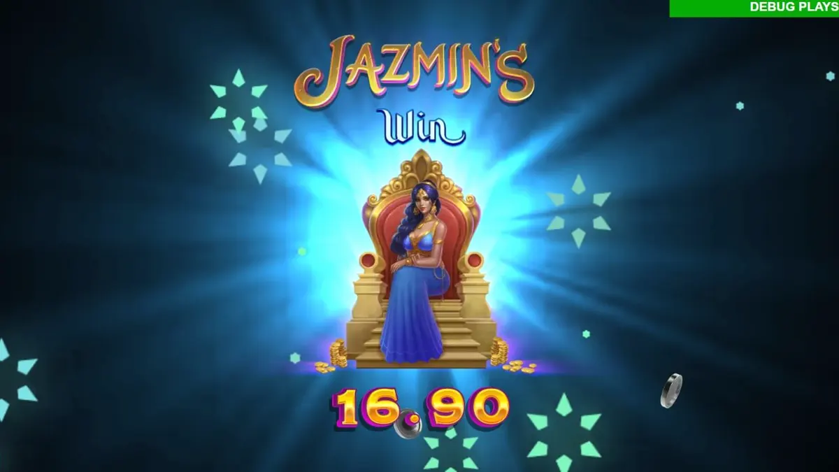Tampilan visual slot Jazmin’s Wild Ways Smash Pots dengan nuansa Arabian yang mewah